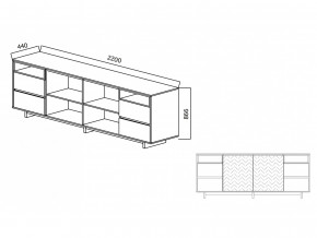 Комодино Moderno-2200 Ф1 в Еманжелинске - emanzhelinsk.magazinmebel.ru | фото - изображение 3