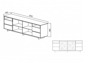 Комодино Moderno-2200 Ф2 в Еманжелинске - emanzhelinsk.magazinmebel.ru | фото - изображение 4