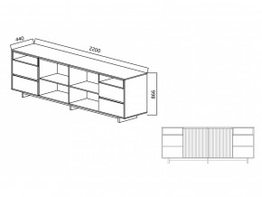 Комодино Moderno-2200 Ф5 в Еманжелинске - emanzhelinsk.magazinmebel.ru | фото - изображение 4