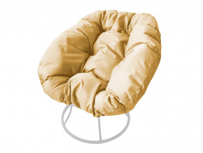 Кресло Пончик без ротанга бежевая подушка в Еманжелинске - emanzhelinsk.magazinmebel.ru | фото