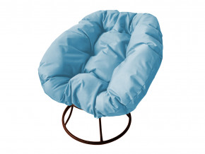 Кресло Пончик без ротанга голубая подушка в Еманжелинске - emanzhelinsk.magazinmebel.ru | фото