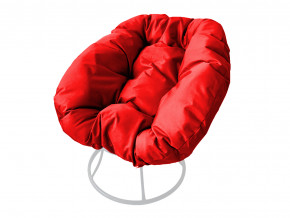 Кресло Пончик без ротанга красная подушка в Еманжелинске - emanzhelinsk.magazinmebel.ru | фото