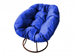 Кресло Пончик без ротанга синяя подушка в Еманжелинске - emanzhelinsk.magazinmebel.ru | фото