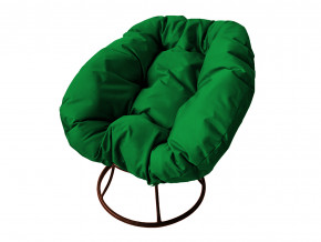 Кресло Пончик без ротанга зелёная подушка в Еманжелинске - emanzhelinsk.magazinmebel.ru | фото