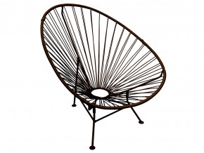 Кресло Ракушка с ротангом коричневый в Еманжелинске - emanzhelinsk.magazinmebel.ru | фото