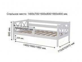 Кровать софа Аист-3 Прованс белый 1600х800 мм в Еманжелинске - emanzhelinsk.magazinmebel.ru | фото - изображение 2