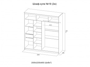 Шкаф-купе №19 Инфинити анкор светлый 2000 мм в Еманжелинске - emanzhelinsk.magazinmebel.ru | фото - изображение 3