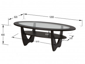 Стол журнальный Юпитер со стеклом СЖС-01 венге в Еманжелинске - emanzhelinsk.magazinmebel.ru | фото - изображение 2