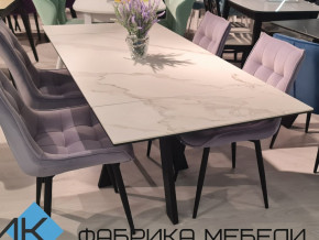 Стол SKM 120 керамика белый мрамор/подстолье белое в Еманжелинске - emanzhelinsk.magazinmebel.ru | фото - изображение 2